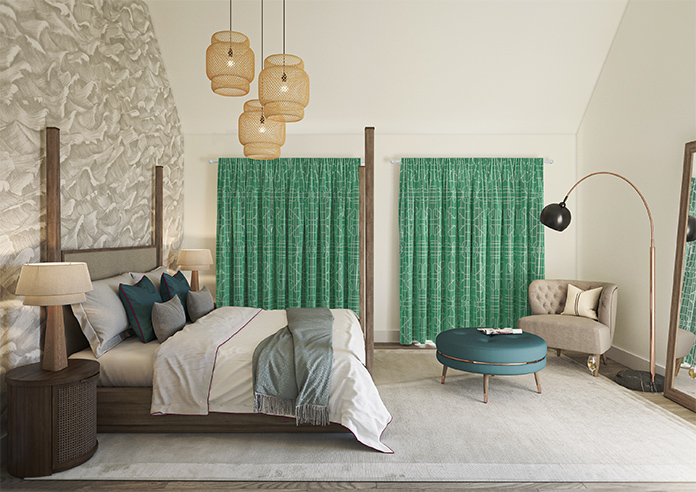 Bamboo Brights, Jade - Made To Measure Curtains - Image 15